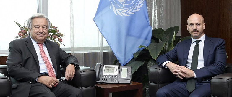 Secretary-General Meets Personal Representative for Guyana,Venezuela Border. UN Photo/Evan Schneider
