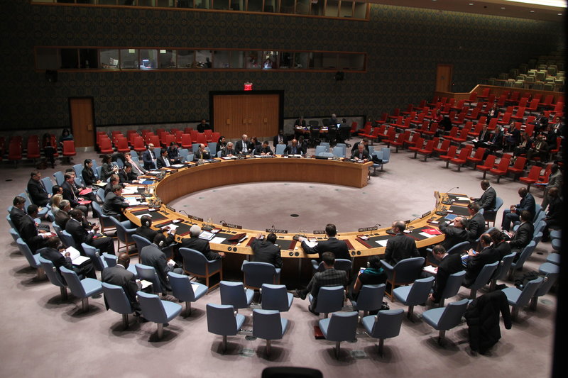 A wide view of the Security Council meeting on the situation in Burundi.