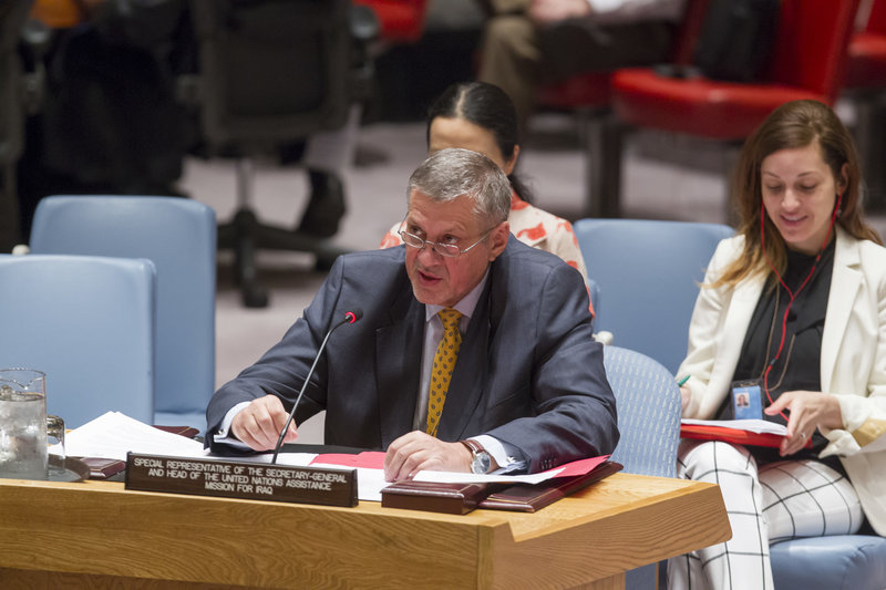 Ján Kubiš, Special Representative the Secretary-General and Head of the UN Assistance Mission for Iraq (UNAMI), addresses the Security Council meeting on the situation concerning that country.