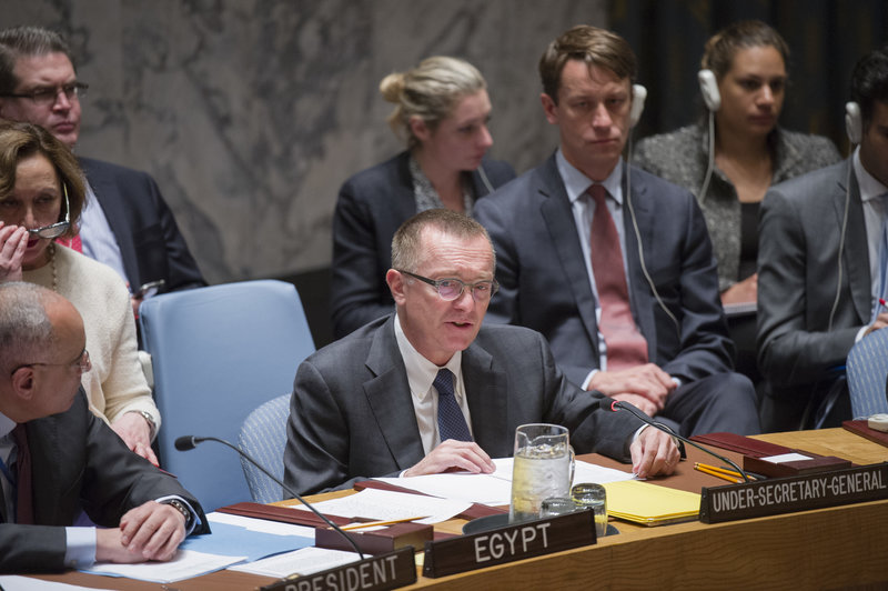 Jeffrey Feltman, Under-Secretary-General for Political Affairs, briefs the Security Council on the situation in Syria.