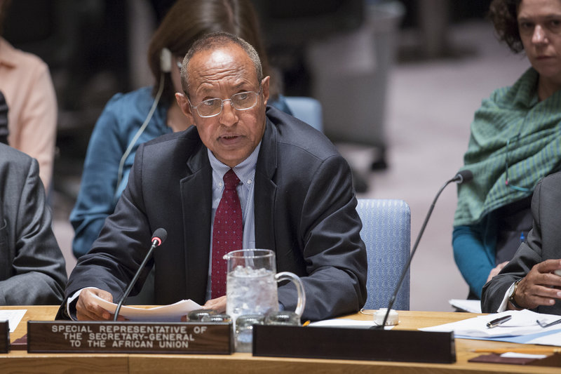 Haile Menkerios, Special Representative of the Secretary-General to the African Union, addresses the Security Council meeting on the topic, “United Nations-African Union peace and security cooperation: Chapter VIII application and the future of the African Peace and Security Architecture”.