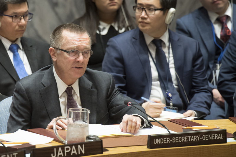 Jeffrey Feltman, Under-Secretary-General for Political Affairs, briefs the Council. The Security Council met to consider the implementation of its resolution 2231 (2015) on the Joint Comprehensive Plan of Action (JCPOA) regarding Iran’s nuclear programme.