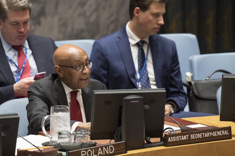 Tayé-Brook Zerihoun, Assistant Secretary-General for Political Affairs, addresses the Security Council meeting on the situation in Guinea-Bissau.