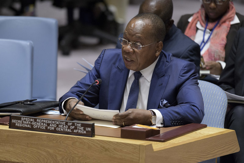 François Louncény Fall, Special Representative of the Secretary-General and Head of the United Nations Regional Office for Central Africa (UNOCA), addresses the Security Council meeting on the situation in the Central African Region and the activities of the United Nations Regional Office for Central Africa.