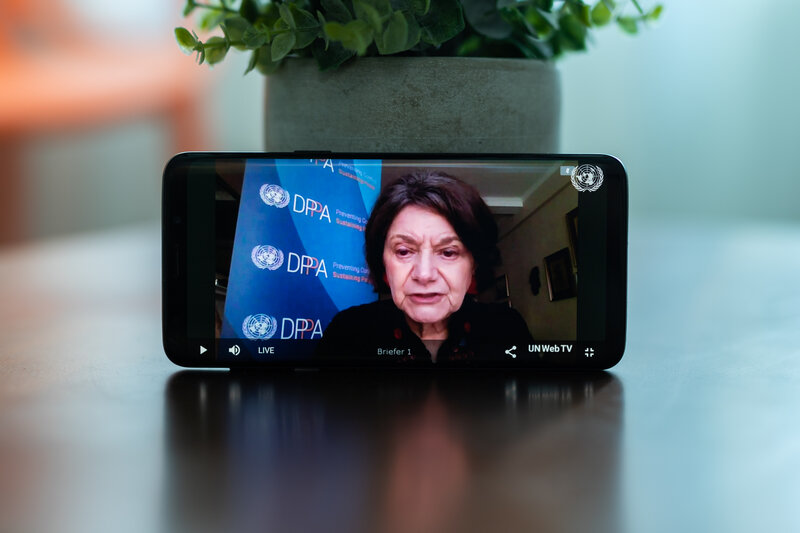 Under-Secretary-General Rosemary DiCarlo briefing the Security Council. UN Photo/Eivind Oskarson