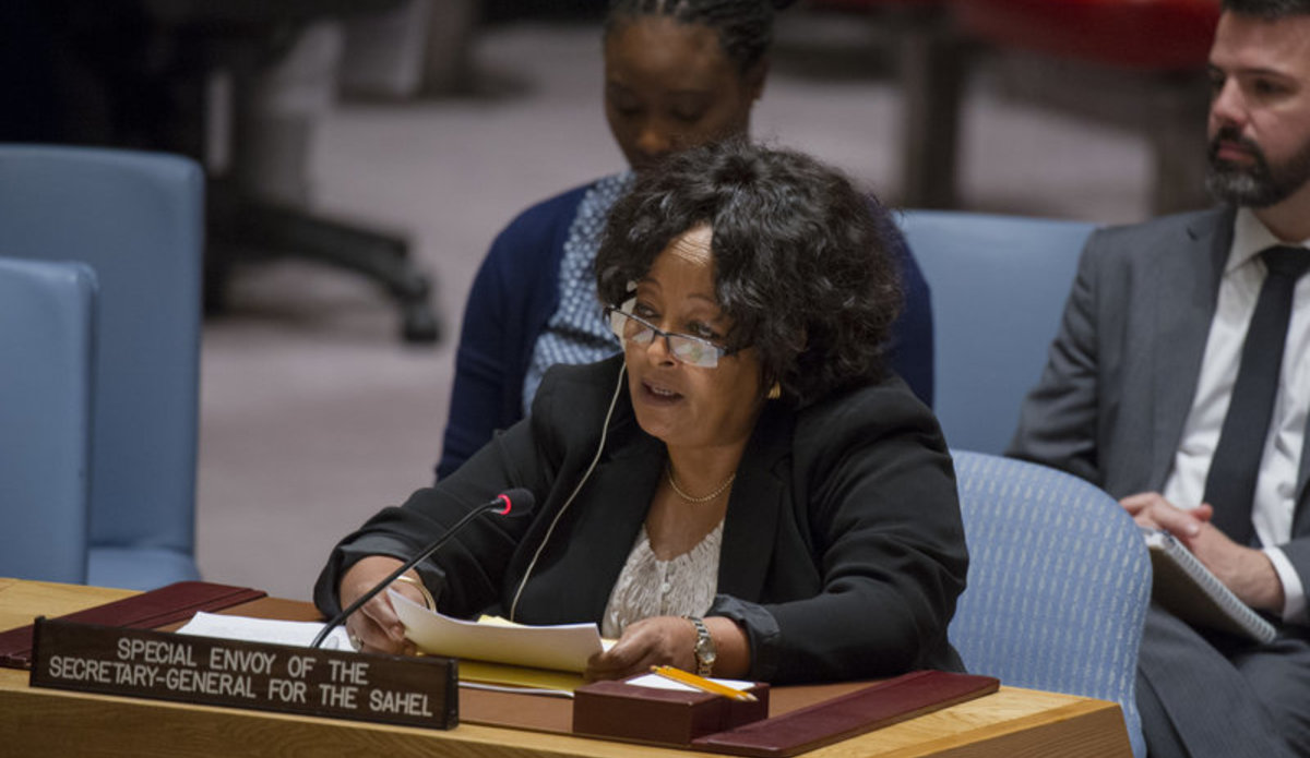 Hiroute Guebre Sellassie, the Secretary-General’s Special Envoy for the Sahel, addresses the Security Council meeting on peace and security in Africa. The Council also considered the report of the Secretary-General on the progress towards the United Nations integrated strategy for the Sahel during the meeting.