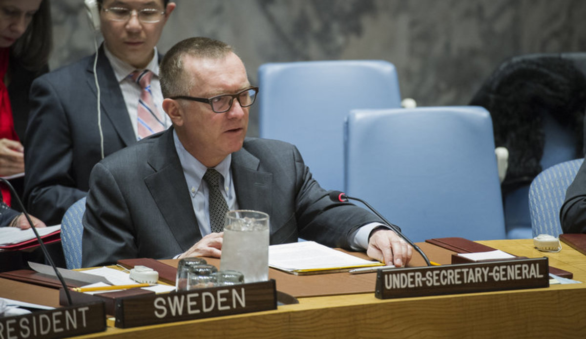 Jeffrey Feltman, Under- Secretary-General for Political Affairs, briefs the Council. The Security Council met to consider implementation of its resolution 2231 (2015) on the Joint Comprehensive Plan of Action (JCPOA) regarding Iran’s nuclear programme. 