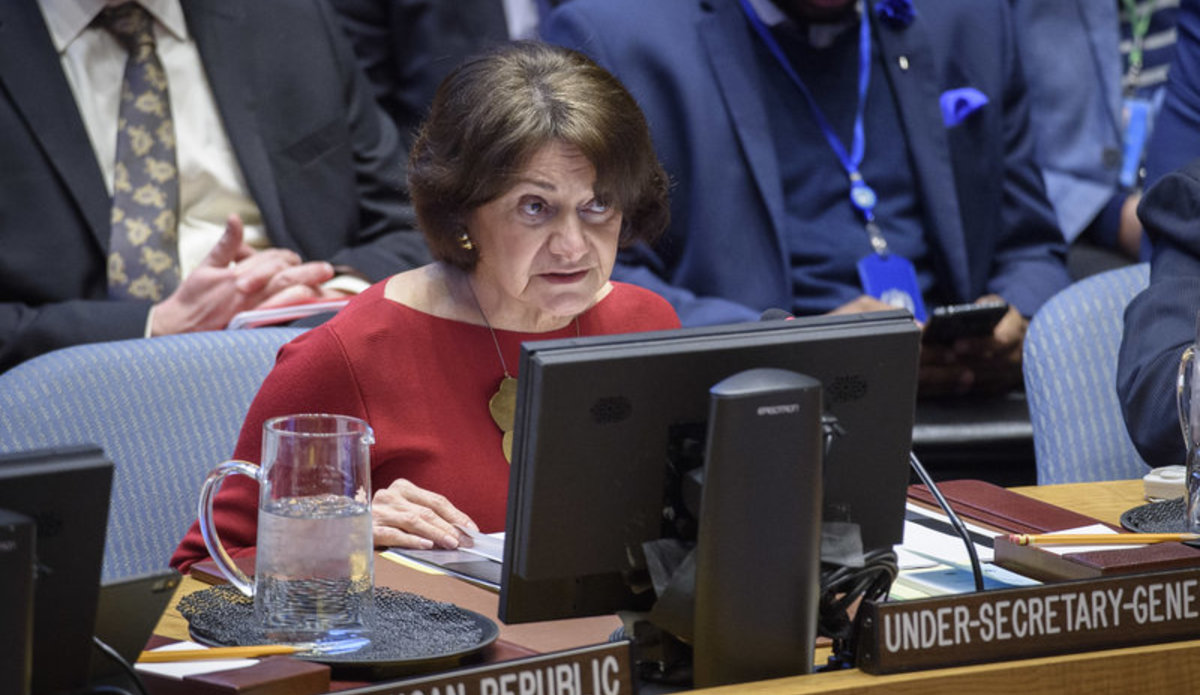 Under-Secretary-General Rosemary A. DiCarlo briefing the Security Council. UN Photo/Loey Felipe 
