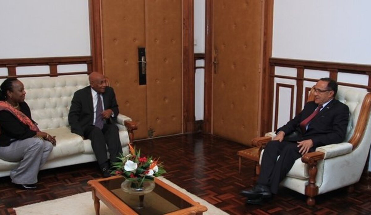 DPA Assistant Secretary-General Tayé-Brook Zerihoun on official visit in July 2014. UNIC Photo