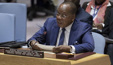 François Louncény Fall, Special Representative of the Secretary-General and Head of the United Nations Regional Office for Central Africa (UNOCA), addresses the Security Council meeting on the situation in the Central African Region and the activities of the United Nations Regional Office for Central Africa.